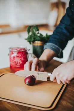 Dorre Cuchillo Santoku Asama 18 cm, Acero inoxidable NegroPlateado Discount