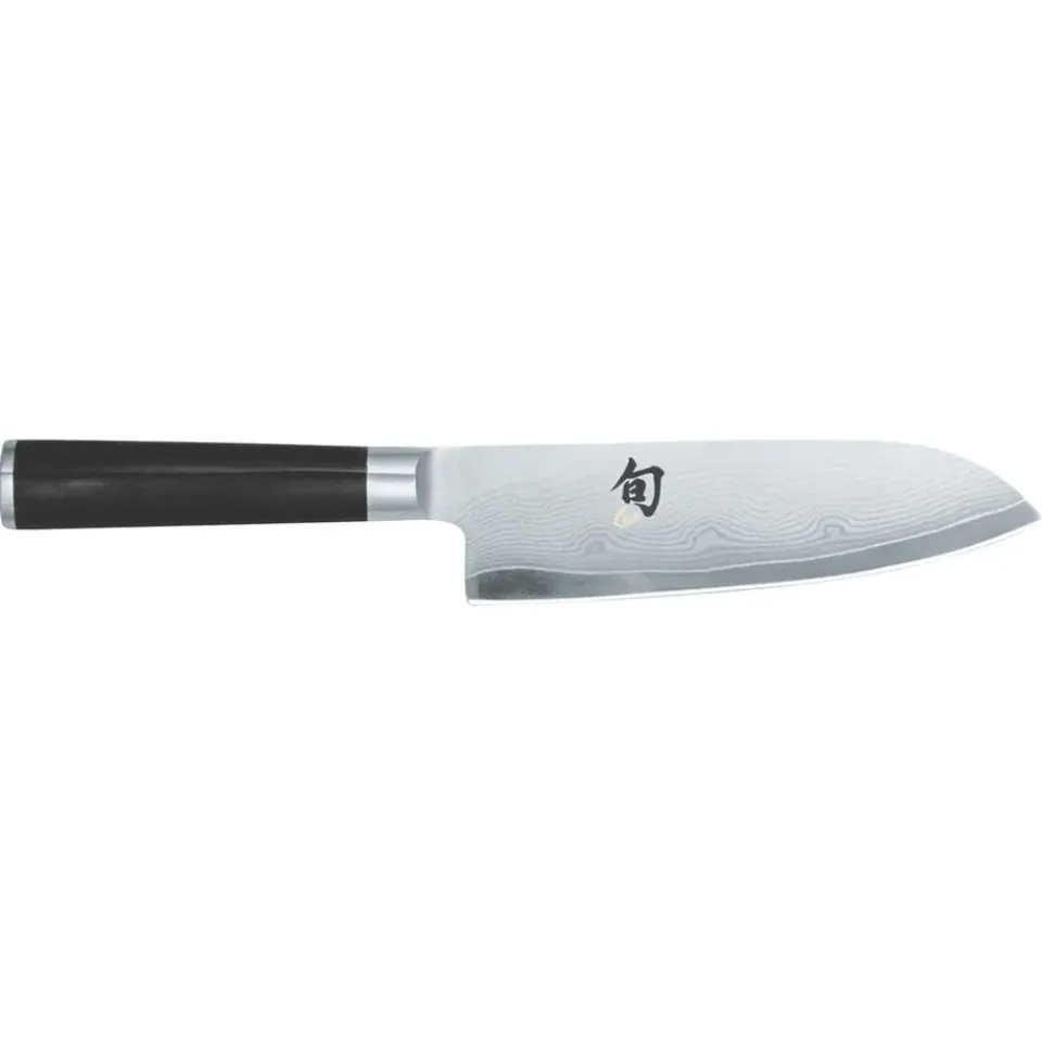 KAI Cuchillo santoku Shun Classic, 18 cm PlateadoNegro Clearance