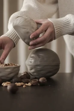DBKD Cuencos Decorativos<Cuenco con tapa Walnut, Dust Marrón
