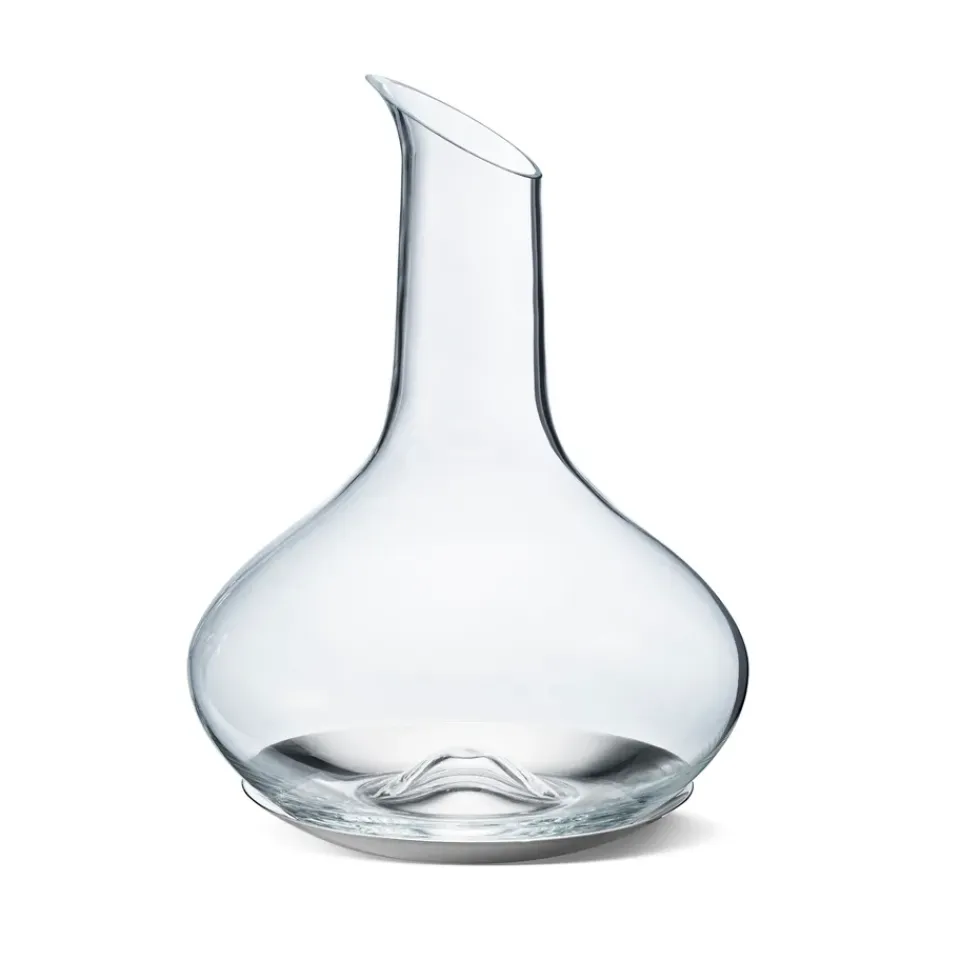 Georg Jensen Decantador de vino con plato Sky, 0,75 l Transparente