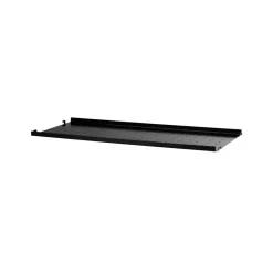String Estante metal, , 78x20 cm, borde bajo Negro