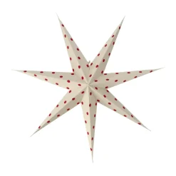 Scandi Living Estrella de Adviento Bare blanco-puntos rojos, 80 cm BlancoRojo Discount