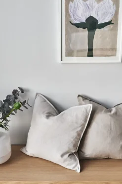 Scandi Living Funda de cojín Calm lino 50x50 cm, Greige Beige Discount