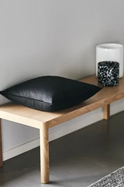 Scandi Living Funda de cojín Calm lino 50x50 cm, Carbon Negro New