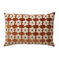 Olsson & Jensen Funda de cojín Daisy 40x60 cm, Óxido Marrón Discount