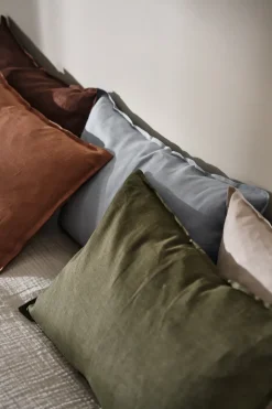 Scandi Living Funda de cojín de lino Calm 40x60 cm, Greige Beige Best
