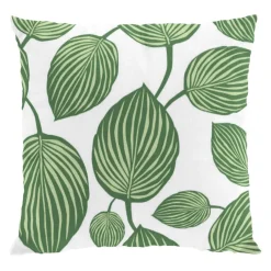 Arvidssons Textil Fundas De Cojín<Funda de cojín Lyckans Blad 45x45 cm, verde VerdeBlanco
