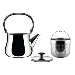 Alessi Cafeteras Y Cafeteras De Émbolo<Hervidor de agua Cha, acero inoxidable Plateado