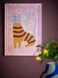 Bloomingville Decoración De Pared<Ilustración Missy con marco 40x56 cm, Rosa