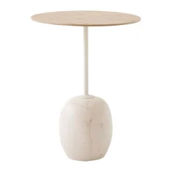 &Tradition Lato Mesa LN8, Lacquered oak-Crema diva marble BeigeBlanco Discount