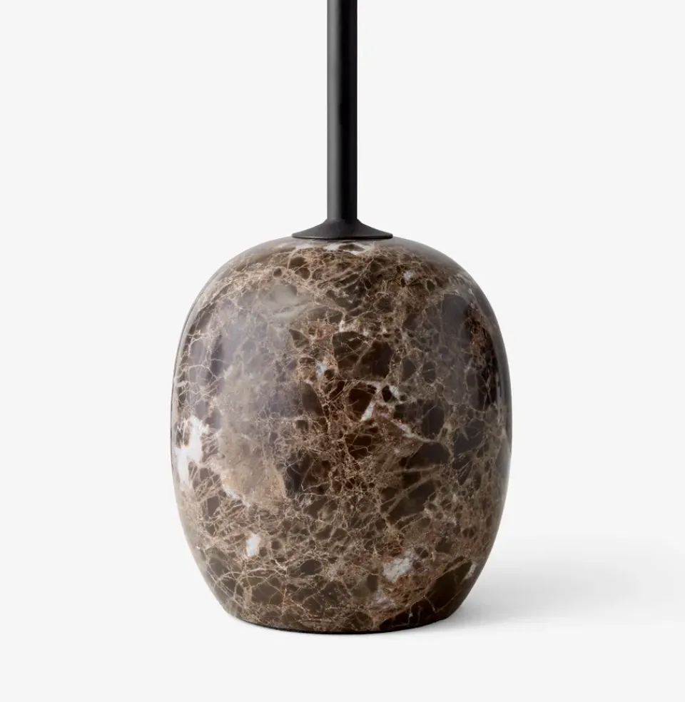 &Tradition Lato Mesa LN8, Warm black-Emparador marble Negro Best