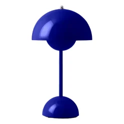 &Tradition Lámpara de mesa Flowerpot portable VP9, Cobalt blue Azul Outlet