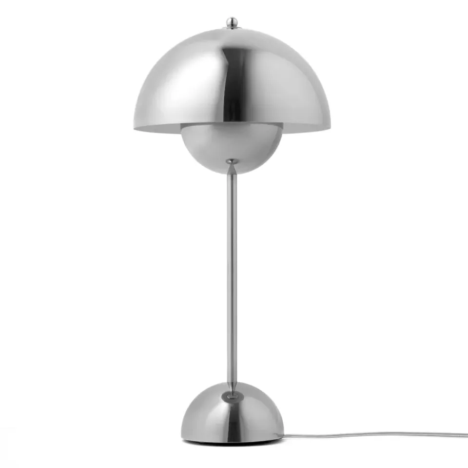&Tradition Lámparas De Escritorio<Lámpara de mesa FlowerPot VP3, Chrome-plated Plateado