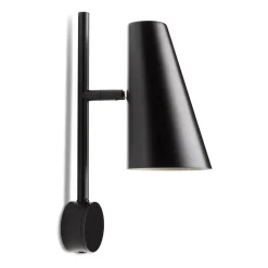 Woud Lámpara de pared Cono, Negro
