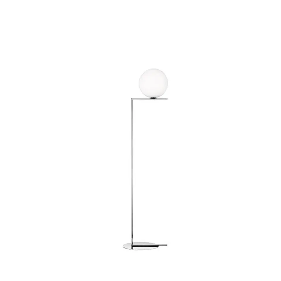 Flos Lámpara de pie IC lights F1, Cromado, opal Plateado Discount
