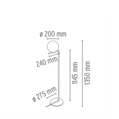 Flos Lámpara de pie IC lights F1, Cromado, opal Plateado Discount