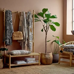 Bloomingville Mantas De Algodón<Manta a rayas 130x160 cm, verde Negro
