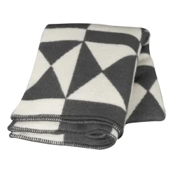 Almedahls Manta de lana Bows 130x170 cm, gris BlancoGris Outlet