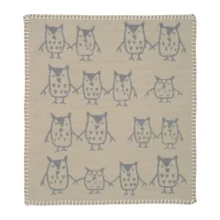 Klippan Yllefabrik Mantas Infantiles|Mantas Infantiles<Manta de peluche Hand in hand 34x40 cm, Greige Gris