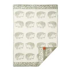 Klippan Yllefabrik Mantas Infantiles|Mantas Infantiles<Manta infantil Hedgehog 65x90 cm, Verde