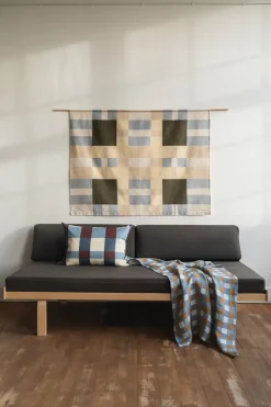 Fine Little Day Mantas Infantiles|Mantas Infantiles<Manta Rutan 100x145 cm, Oat AzulBeige