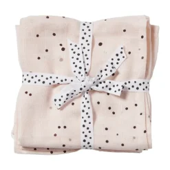 Done by deer Mantas Infantiles|Mantas Infantiles<Mantas para bebé Dreamy Dots 120x120 cm, 2-packs, Powder Beige