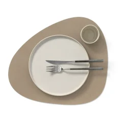 LIND DNA Manteles Individuales<Mantel individual Nupo curve L, Clay brown Beige