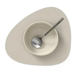 LIND DNA Manteles Individuales<Mantel individual Nupo curvo S, Oyster white Gris