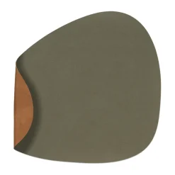 LIND DNA Manteles Individuales<Mantel individual Nupo reversible curve L, Army green-naturale VerdeMarrón