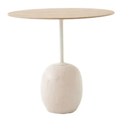 &Tradition Mesa auxiliar Lato LN9, Oak-Crema diva marble Beige Best