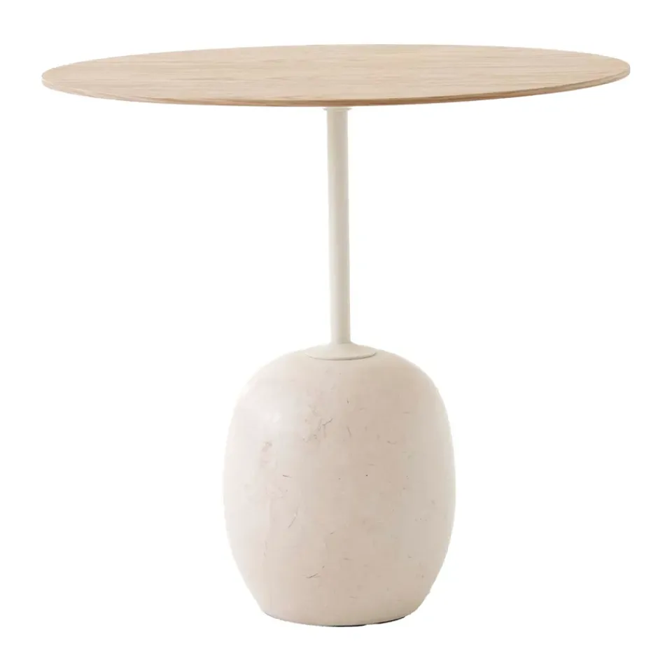 &Tradition Mesa auxiliar Lato LN9, Oak-Crema diva marble Beige Best