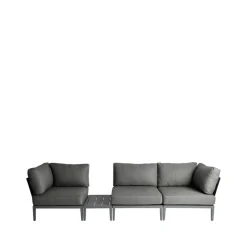 1898 Mesa auxiliar Santander 75x43x24 cm, aluminio Gris Discount