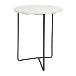 Grythyttan Stålmöbler Mesa Table 6B, Roble tratado blanco-negro, Ø60 cm BlancoNegro Best