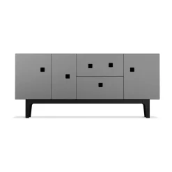 Zweed Mesas Para Tv Y Media|Mesas Para Tv Y Media<Mueble TV Peep M2, Slate grey, lacado negro Gris