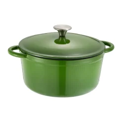 Dorre Olla de hierro fundido Gretl redonda con pomo de acero inoxidable 4 L, Verde