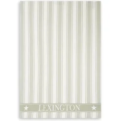 Lexington Paño de cocina Icons Waffle Striped 50x70 cm, Sage green-white Verde Clearance