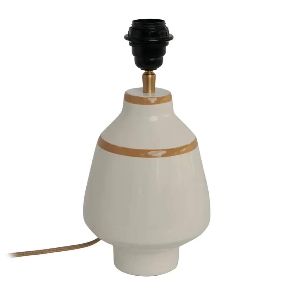 Watt & Veke Pie de lámpara Becky Ø15x30 cm, White-mustard Blanco