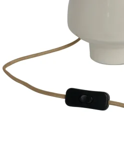 Watt & Veke Pie de lámpara Becky Ø15x30 cm, White-mustard Blanco