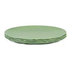 Koziol Plato Club Ø26 cm, 4-pack termoplástico biocircular, Nature leaf green Verde Best