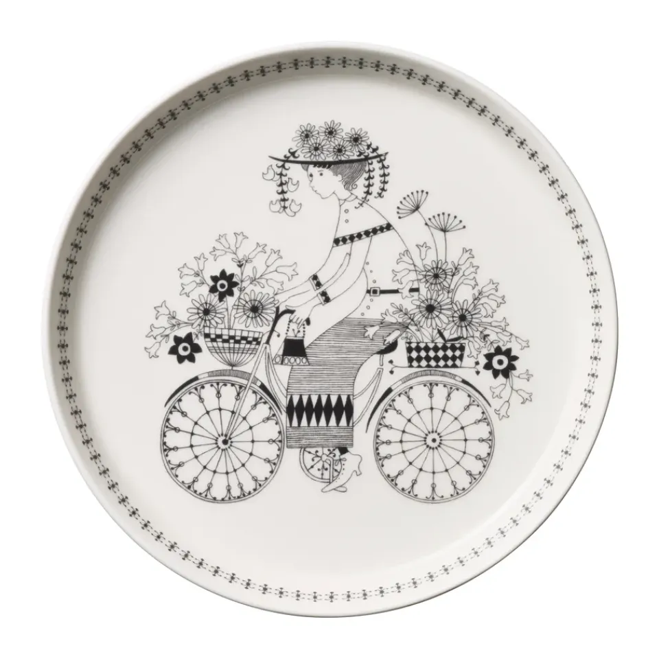 Arabia Platos Pequeños<Plato Emilia Ø19 cm, Negro-blanco NegroBlanco