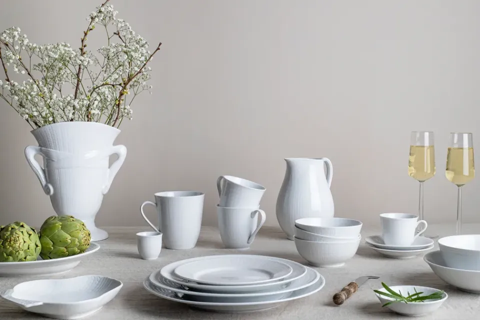 Rörstrand Platos Llanos<Plato Swedish Grace Ø27 cm, nieve Blanco