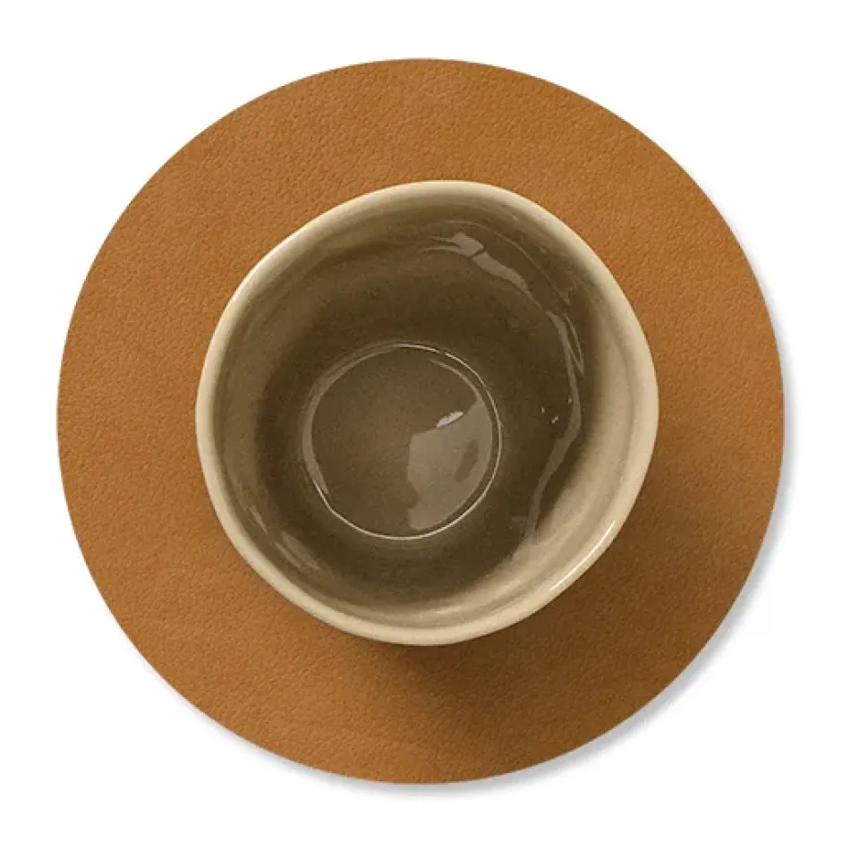 LIND DNA Posavasos<Posavasos Nupo circle, Burned curry Amarillo