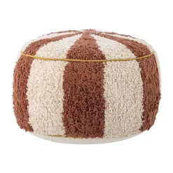 Bloomingville Puf Charoline Ø44 cm, Marrón-blanco MarrónBlanco