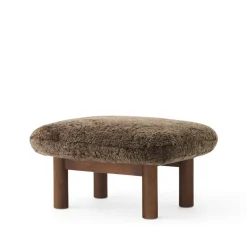 Audo Copenhagen Sillones Y Reposapiés<Reposapiés Brasilia, Piel de oveja root -roble oscuro Marrón