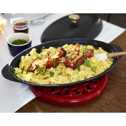 STAUB Salvamanteles de hierro fundido Lilly Ø23 cm, Cereza Rojo Discount