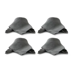Boel & Jan Servilleta de lino Mandela 40x40 cm 4-pack, Gris Outlet