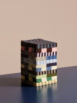 HAY Servilletas De Papel<Servilleta Pattern Lunch Stripe 33x33 cm, set de 20, Dark blue-dark sand pillar AzulBeige