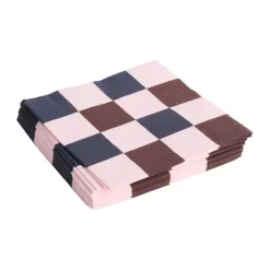 HAY Servilletas De Papel<Servilleta Pattern Lunch Check 33x33 cm, set de 20, Light pink-bordeaux-black M RosaAzulRojo