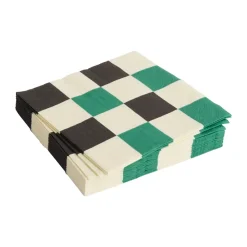 HAY Servilletas De Papel<Servilleta Pattern Lunch Check 33x33 cm, set de 20, Off white-green-black M BlancoVerdeNegro