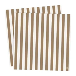 ERNST Servilletas a rayas 33x33 cm, 20-pack, Caramelo-blanco MarrónBlanco Online